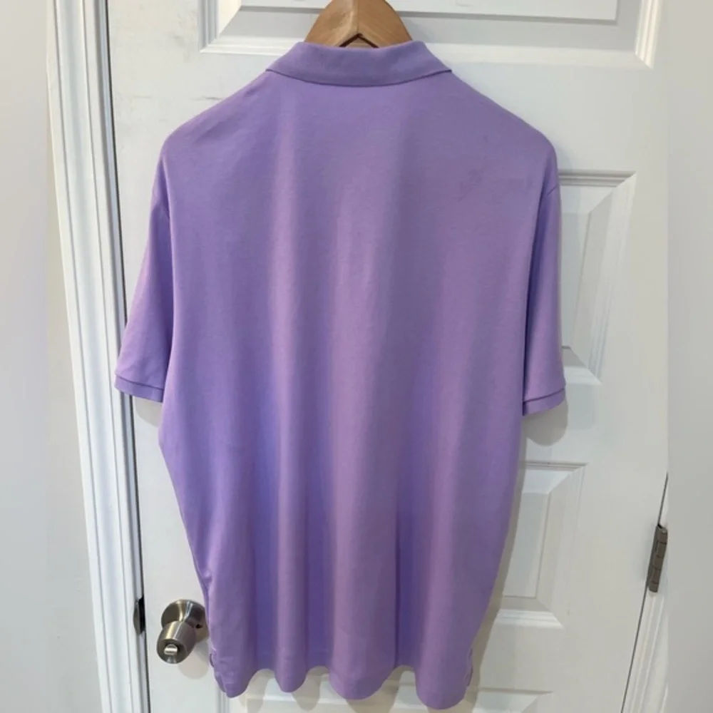 Polo Ralph Lauren Mens Purple Short Sleeve Polo Shirt Pony Logo Golf Preppy L‎